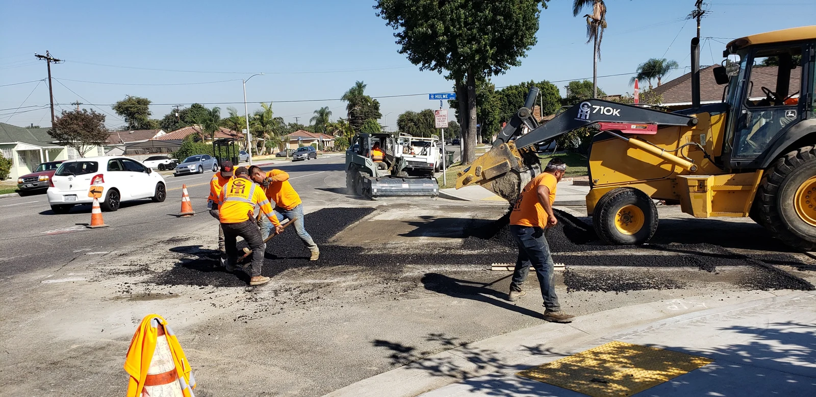 Crew performing street work